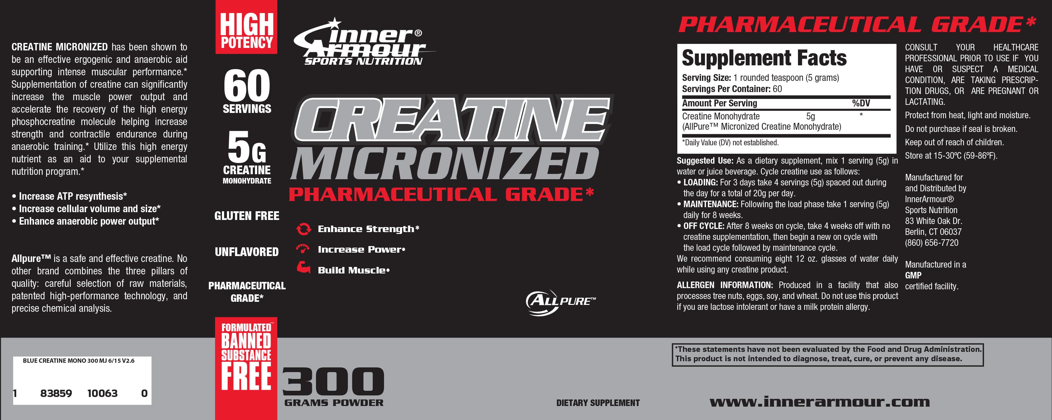 Inner Armour Creatine Micronized Media Inner Armour