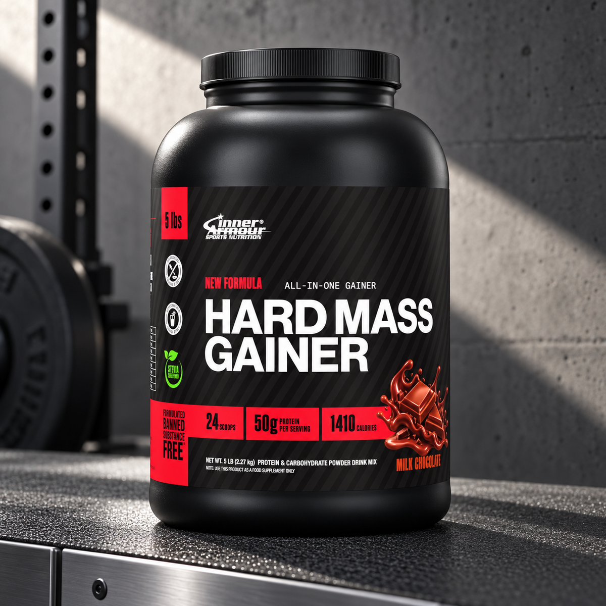 Inner Armour Hard Mass Gainer Milk Chocolate 5 lb lifestyle hover