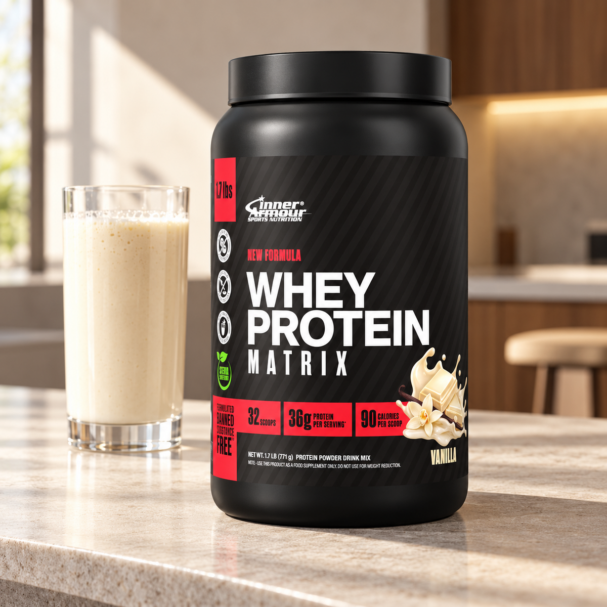 Inner Armour Whey Protein Matrix Vanilla 771 g lifestyle hover